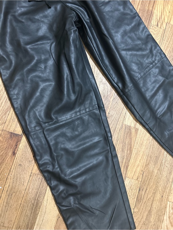 Old Navy Pants - Old Navy Black Faux Leather Jogger-Style Pants